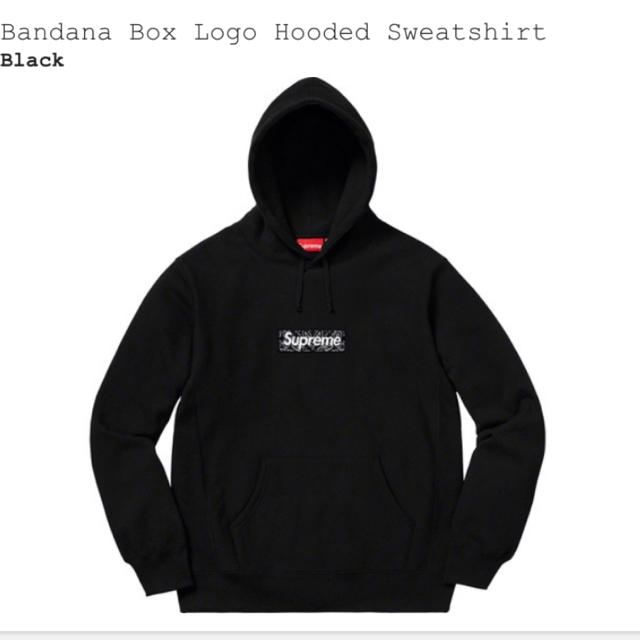 supreme box logo bandana box logo パーカーBlackSIZE