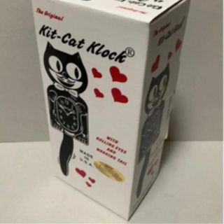 箱も可愛い💕　kit cat klock猫 時計 グリーン(その他)