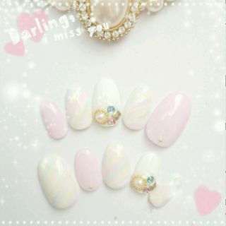 コットンキャンディ♡*｡+ネイルチップ