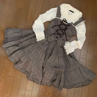 メタモルフォーゼタンドゥフィーユ(metamorphose temps de fille)の【お値下げ中】ティアードピンタックJSK メタモルフォーゼ(ひざ丈ワンピース)