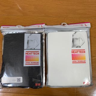 ユニクロ(UNIQLO)のヒートテック　タートルネック　長袖　ダークグレー　ホワイト2セット(アンダーシャツ/防寒インナー)