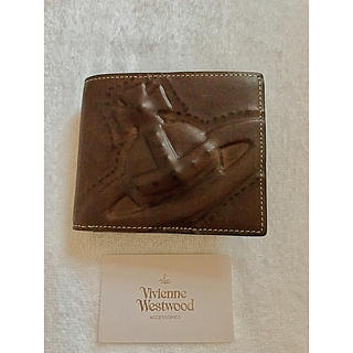 ヴィヴィアンウエストウッド(Vivienne Westwood)のヴィヴィアンウエストウッド  ３Ｄオーブ　二つ折り財布 チョコブラウン (折り財布)