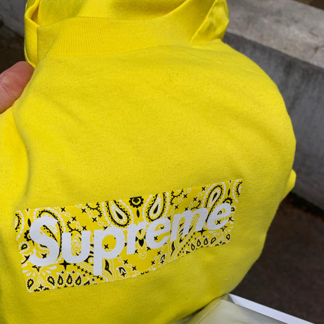 Supreme Bandana Box Logo Hooded  黄色Lサイズ