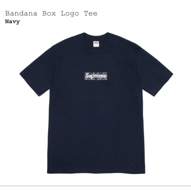 新作超特価 Supreme - Supreme bandana box logo Tee Tシャツ navy Sの通販 by Tea's shop｜シュプリームならラクマ 定番定番人気