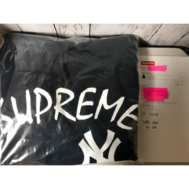 新品未使用 Supreme/ヤンキース 47Brand パーカー M 紺色