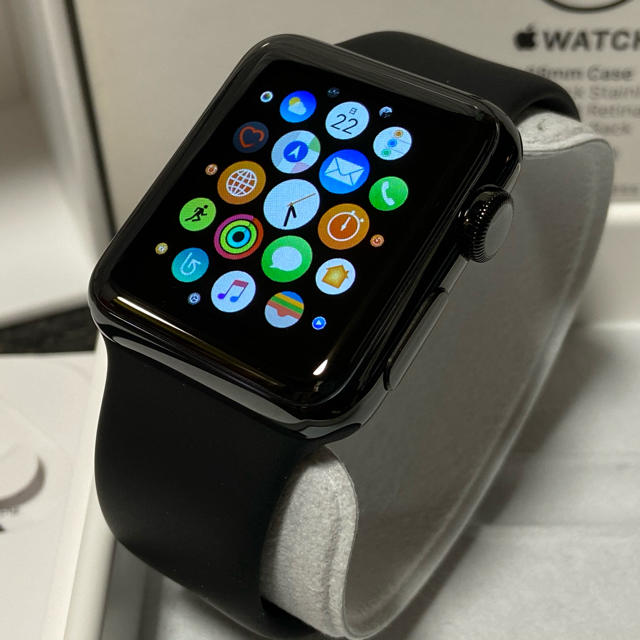 美品 Apple Watch 初代 38mm ブラックステンレス