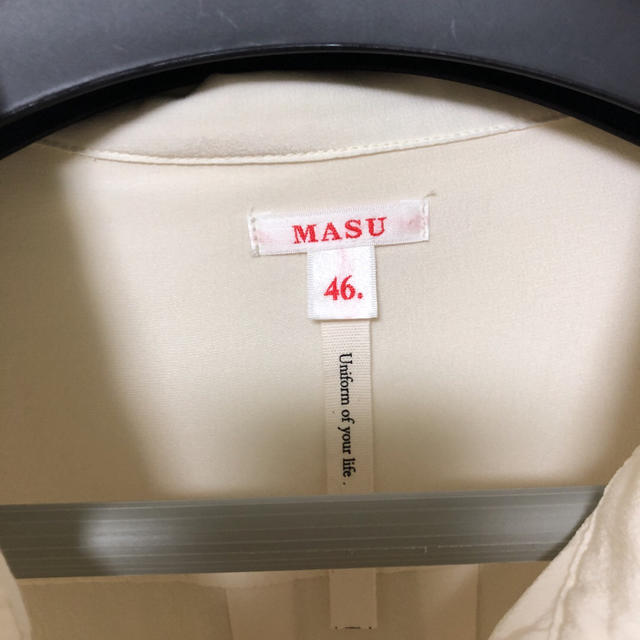 19aw MASU レイヤード シルクシャツ　サイズ46