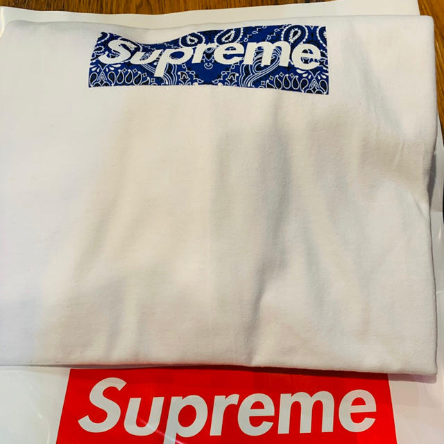 supreme bandana box logo tee 白　L