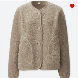 ユニクロ(UNIQLO)のユニクロ ボアフリースノーカラージャケット(ノーカラージャケット)