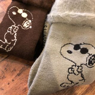 スヌーピー(SNOOPY)のSNOOPY スヌーピー  あったか靴下 裏起毛 厚手ルームソックス 2Pセット(ソックス)