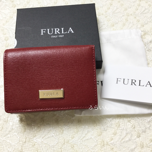 【新品】フルラ CLASSIC S TRIFOLD レザー 三つ折り財布　レッド