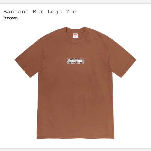 Supreme Bandana Box Logo Tee BrownMediumカラー