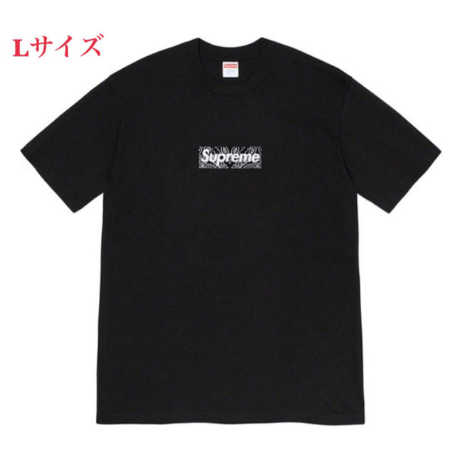 Lサイズ Supreme Bandana Box Logo Tee Blackトップス