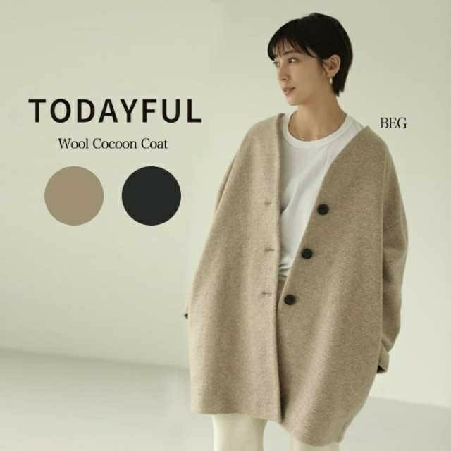 TODAYFUL(トゥデイフル)のTODAYFUL ウールコクーンコート レディースのジャケット/アウター(その他)の商品写真