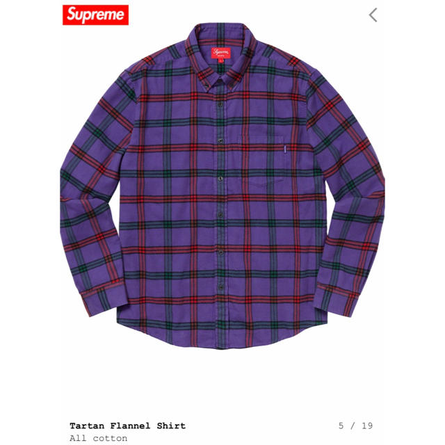 supreme tartan flannel shirt box north sトップス