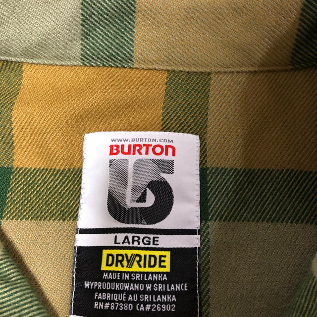 BURTON(バートン)のBURTON シャツ　L スポーツ/アウトドアのスノーボード(ウエア/装備)の商品写真