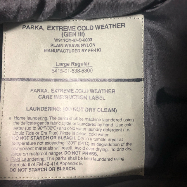 WILDTHINGS(ワイルドシングス)のECWCSレベル7 シカゴ警察別注　ブラック メンズのジャケット/アウター(ダウンジャケット)の商品写真