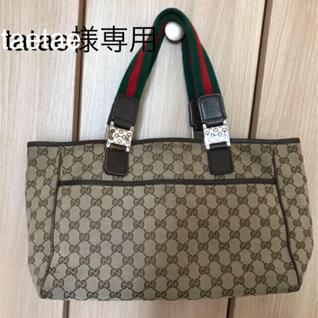 Gucci - 引っ越しの為値下げ中！正規品GUCCIトートバッグGGキャンバスの通販 by ちっち's shop