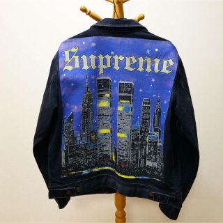 シュプリーム(Supreme)のnew york painted trucker jacket(Gジャン/デニムジャケット)