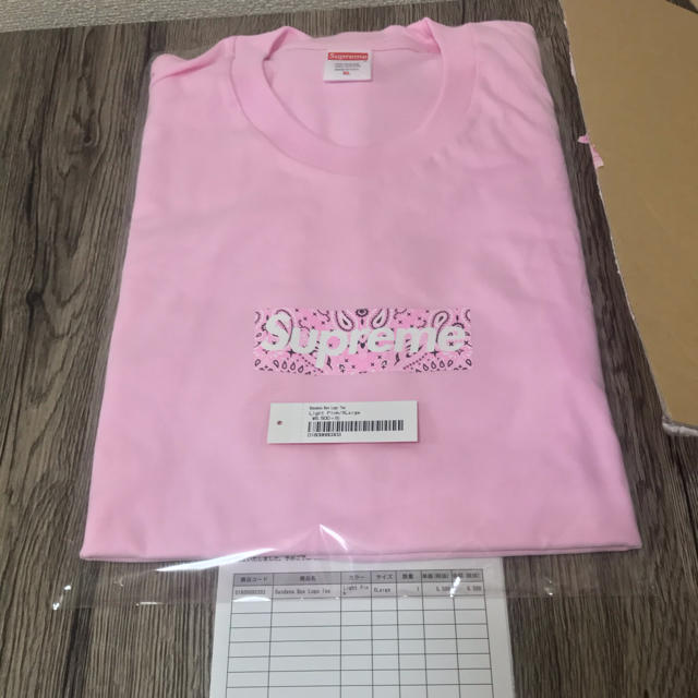 メンズSupreme box logo Tee Light Pink XL ピンク