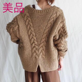 イエナ(IENA)のタイムセール！！2019AW リドアンラン ハンドニットカーディガン キャメル(ニット/セーター)