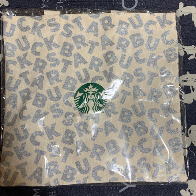 Starbucks Coffee(スターバックスコーヒー)のスターバックス ミニトート シルバー(送料込) レディースのバッグ(トートバッグ)の商品写真