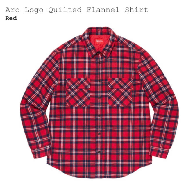 supreme Arc Logo Quilted Flannel Shirt