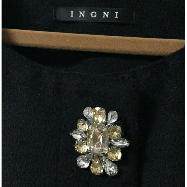 INGNI(イング)のラビットファービジューコート レディースのジャケット/アウター(ロングコート)の商品写真
