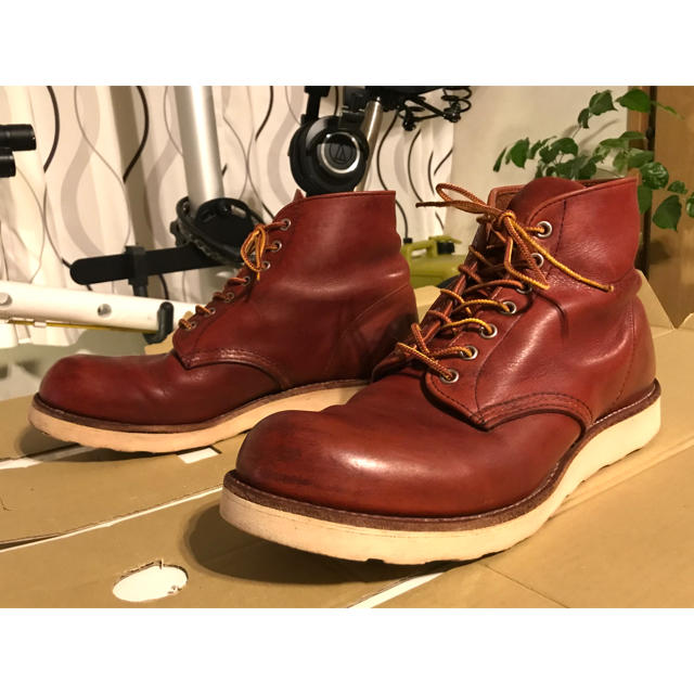 REDWING(レッドウィング)のレッドウィング 8166 プレーントゥ 赤茶 メンズの靴/シューズ(ブーツ)の商品写真