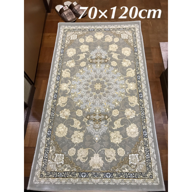 高密度、立体柄！ペルシャ絨毯 70×120cm-29001 - カーペット