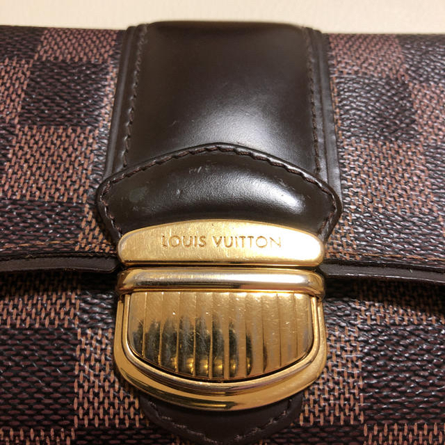 LV ダミエ システィナ 長財布 ルイヴィトン 金具 ポルトフォイユ 茶色