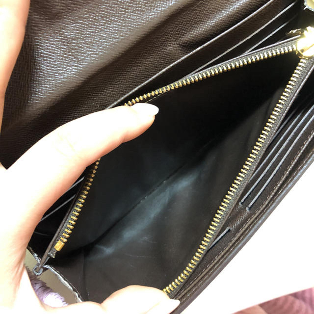 LV ダミエ システィナ 長財布 ルイヴィトン 金具 ポルトフォイユ 茶色