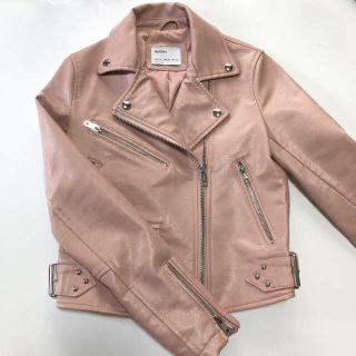 ベルシュカ(Bershka)のBershka ピンク ライダースジャケット(ライダースジャケット)