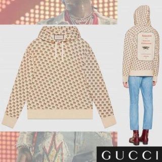 グッチ(Gucci)のGUCCI 18SS スタンプロゴ 総柄パーカー(パーカー)