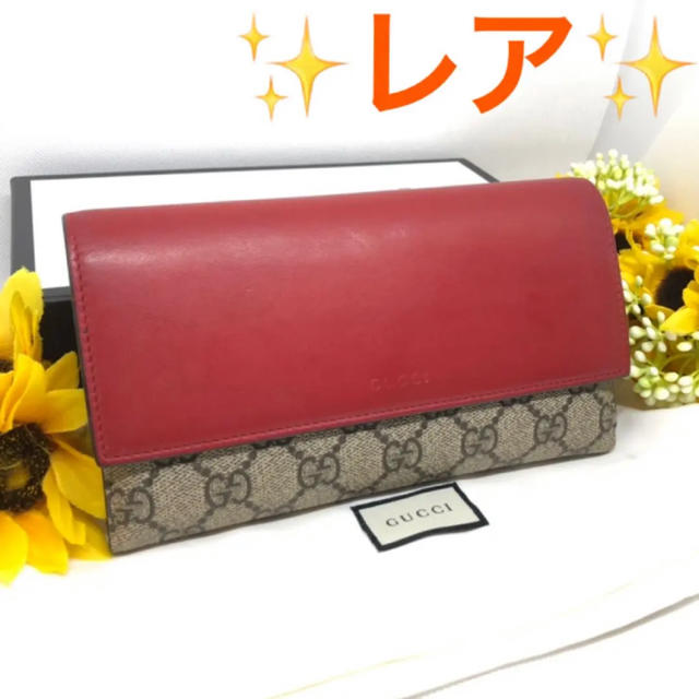 Gucci - 【⭐️コスパ⭐️】 グッチ  GGスプリーム コンチネンタルウォレット 赤の通販 by ❤️クーのお店❤️【フォロワー様割引！】