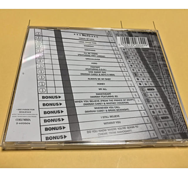 マライアキャリー　ベストアルバム　CD   エンタメ/ホビーのCD(ポップス/ロック(洋楽))の商品写真