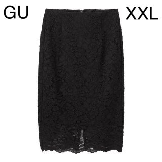 ジーユー(GU)の値下げ中 GU レースタイトスカート BLACK XXL(ひざ丈スカート)