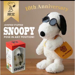 スヌーピー(SNOOPY)の10周年記念ポーズぬいぐるみ（限定BOX)(キャラクターグッズ)