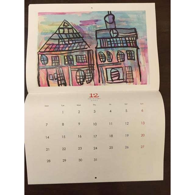 カレンダー 2020 ら・まのアーティスト インテリア/住まい/日用品の文房具(カレンダー/スケジュール)の商品写真