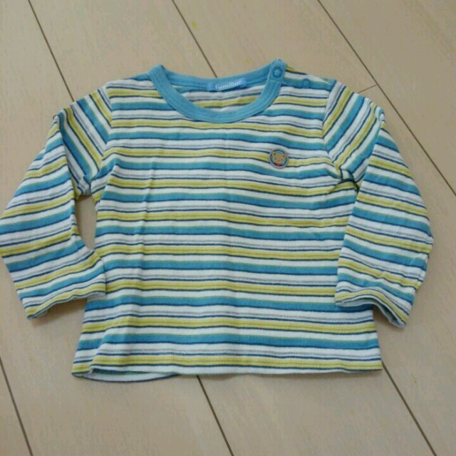 familiar(ファミリア)のファミリア90cmボーダーカットソー☆ キッズ/ベビー/マタニティのキッズ服男の子用(90cm~)(Tシャツ/カットソー)の商品写真