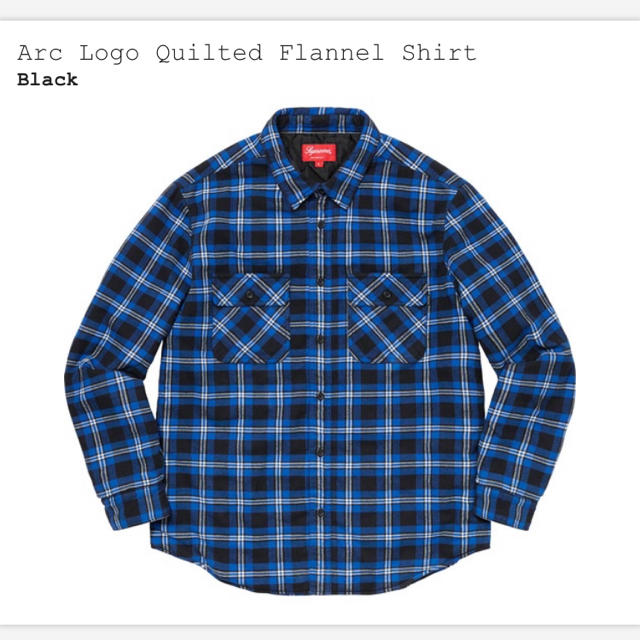 M supreme arc logo quilted flannel shirt