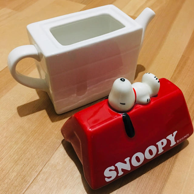 ★未使用★ SNOOPY スヌーピー ハウス ポット プレート 陶器 セット インテリア/住まい/日用品のキッチン/食器(食器)の商品写真