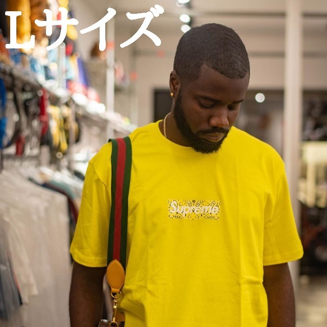 Supreme Bandana Box Logo Tee Yellow L 黄色