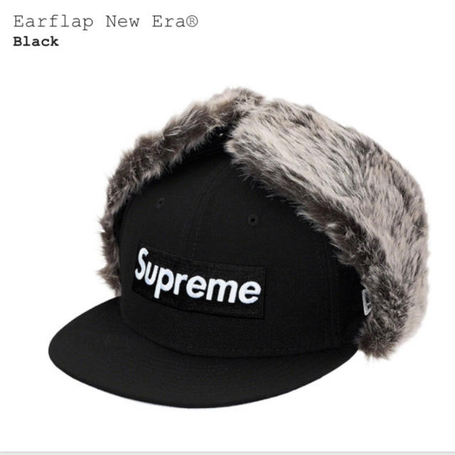 19aw supreme Earflap New Era 7-1/4 ブラック