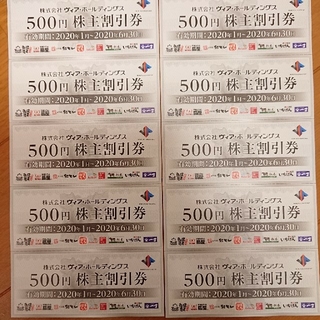 ヴィアホールディングス 株主優待 株主割引券 5000(レストラン/食事券)