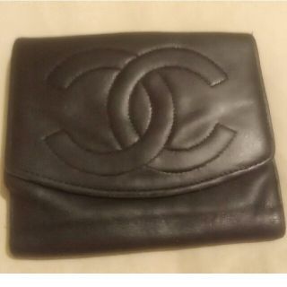 シャネル(CHANEL)のCHANEL シャネル 二つ折り財布 ラムスキン(財布)