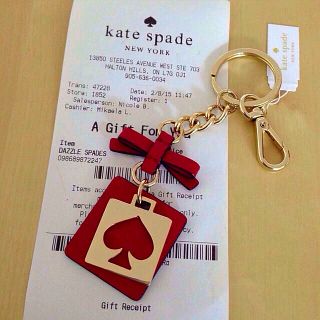 ケイトスペードニューヨーク(kate spade new york)のケイトスペード♠︎赤 キーホルダー(キーホルダー)