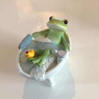 ✿コポー✿バスタイムのカエル🐸(置物)