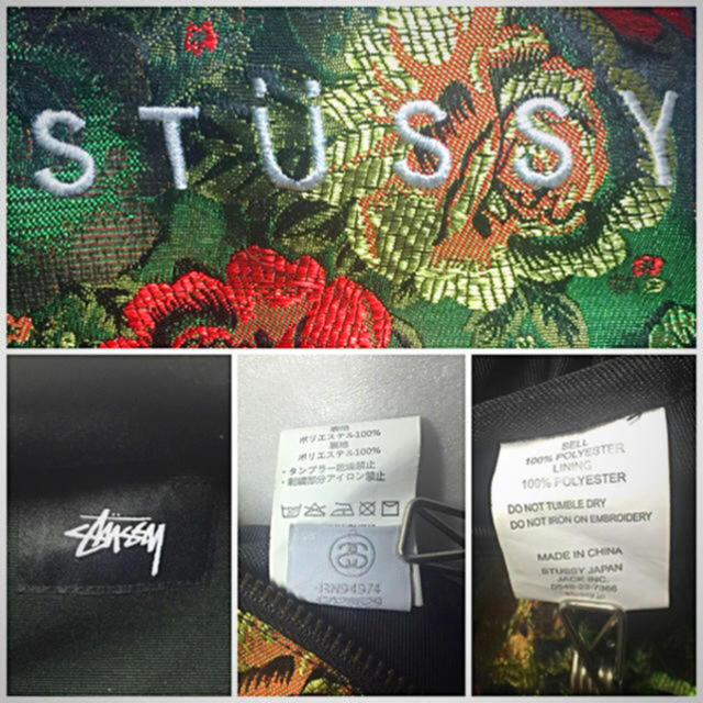 廃盤即完売品 stussy フラワージャカード ボディーバッグ