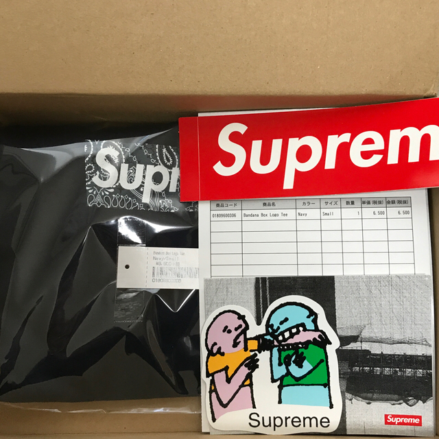 メンズSサイズ Bandana Box Logo Tee Navy